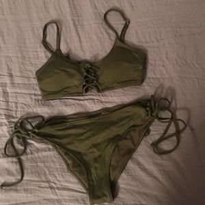 H&M Olive Green Bikini Set